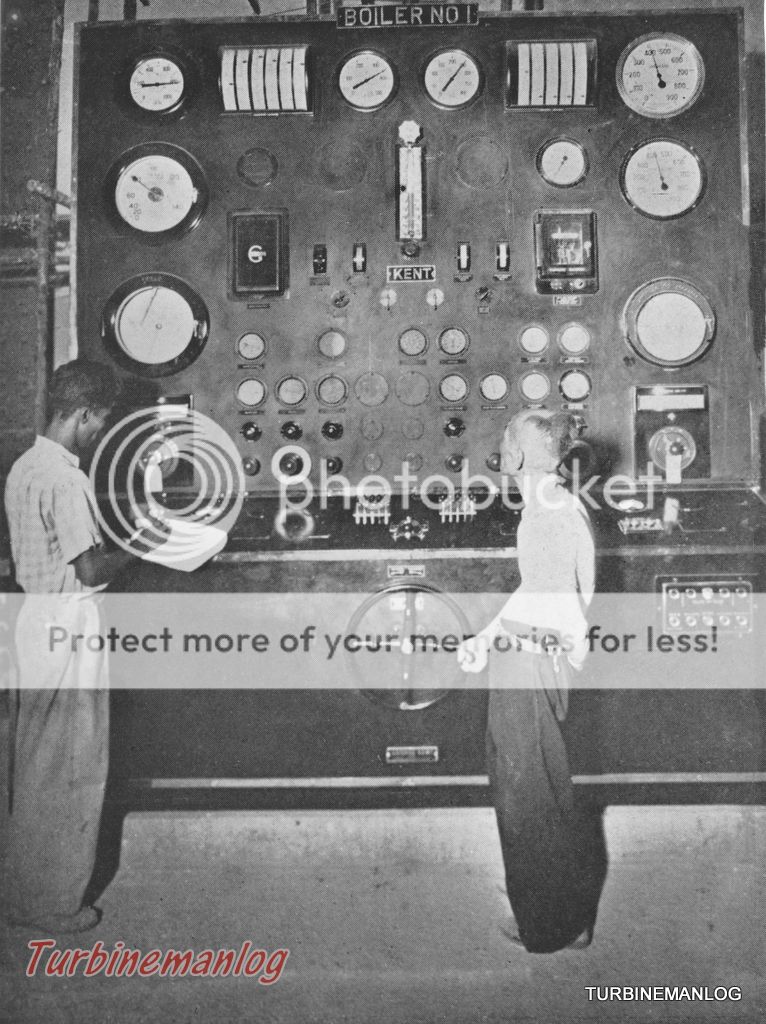 Boiler control panel in the 50ies